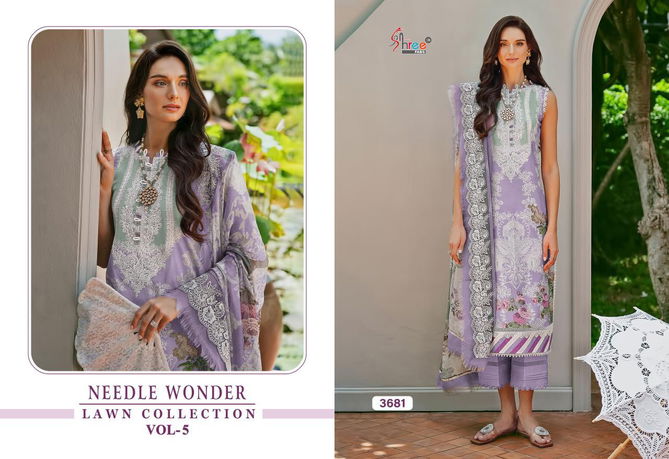 Needle Wonder Lawn Collection Vol 5 By Shree Cotton Pakistani Suits Wholesale Online
